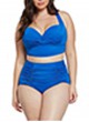 Plus Size Bustier Style Two Piece Swimsuit